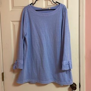 Soft Surroundings Women’s Long Sleeve top. Size 1X. Baby Blue color.
